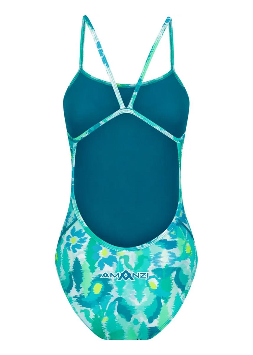 Back view of AMANZI Reflections Pro Back Swimsuit