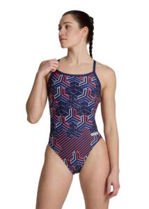 Arena Kikko Pro Challenge Back Swimsuit - Navy Team/Red/White/Blue