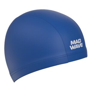 Mad Wave Adult Lycra Swim Cap - Blue-0