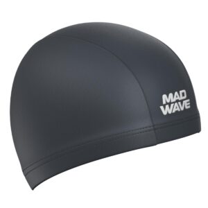 Mad Wave Adult Lycra Swim Cap - Grey-0
