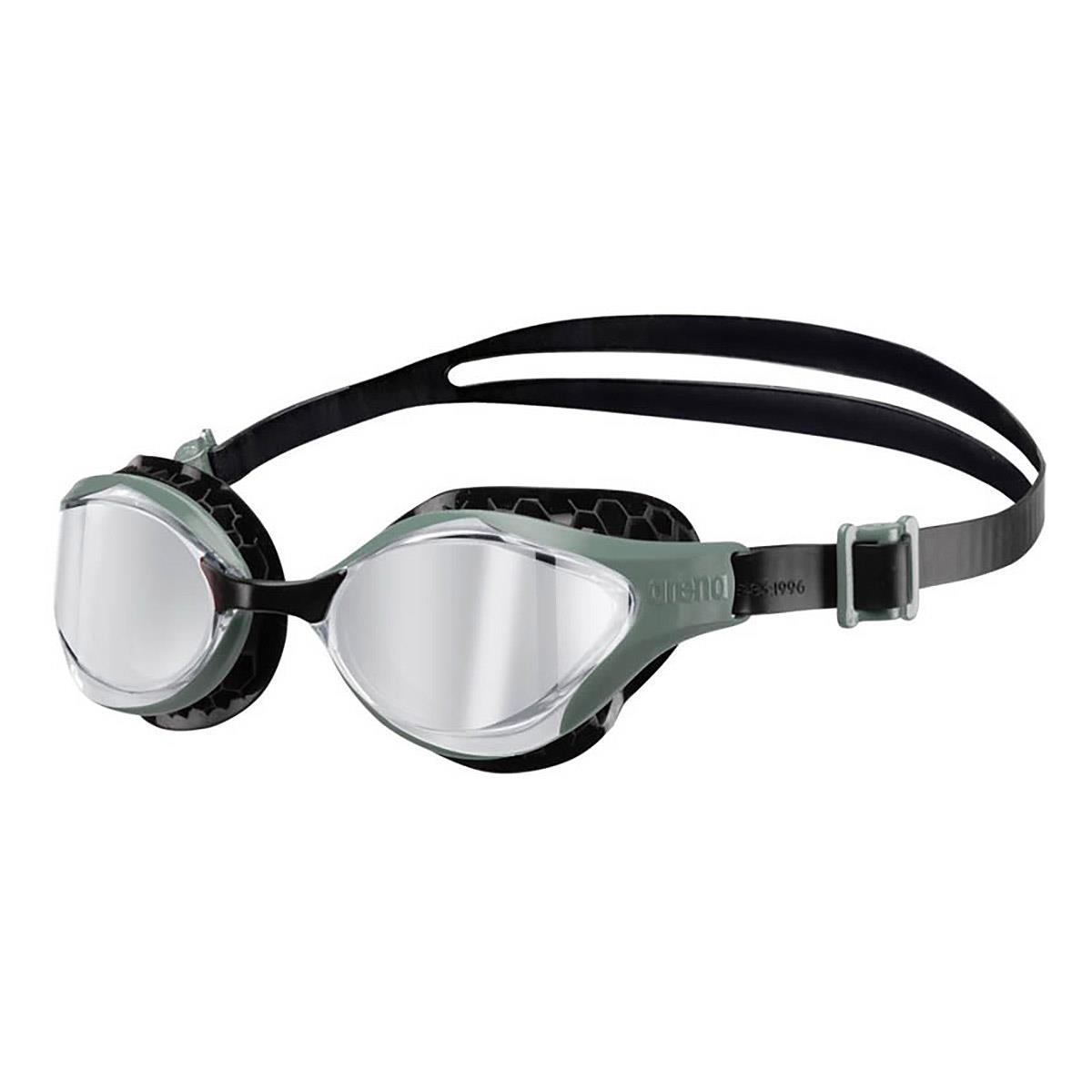 Arena Air-Bold Swipe Mirror Goggles - Silver / Dark Olive