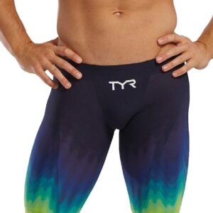 TYR Venzo Low Waist Influx Jammer - Lime / Navy-0