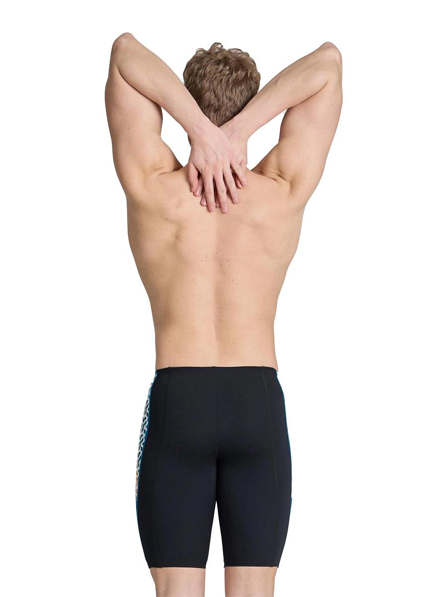 Arena Mens Planet Water Swim Jammer - Black / White Multi-597093