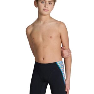 Arena Boy's Starfish Swim Jammer - Black/White - Front view
