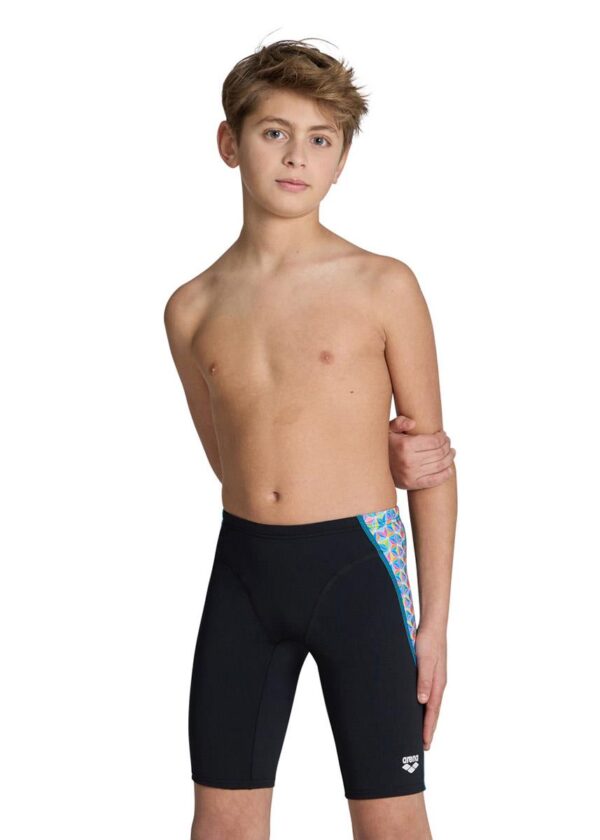 Arena Boy's Starfish Swim Jammer - Black/White - Front view