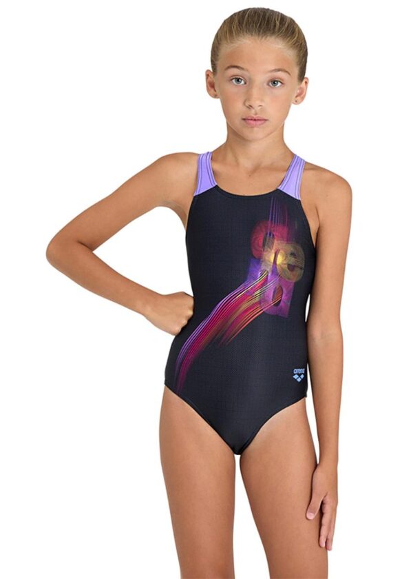 Arena Girls Parrot Print Swimsuit