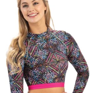 Dolfin Revibe Star Light Cropped Mock Neck Rash Guard-0