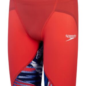 Speedo Fastskin Junior LZR Ignite Jammer - Red / Blue / White - Front view