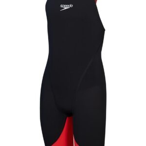 Speedo Fastskin Junior LZR Ignite Kneeskin - Black / Red - Front view
