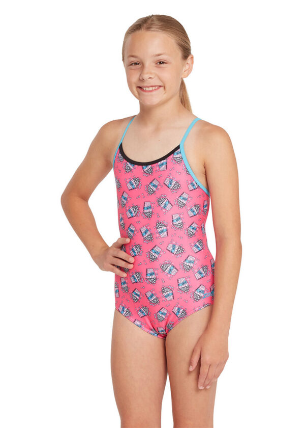 Zoggs Girls Pop Corn Starback Swimsuit
