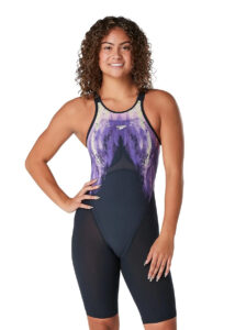 Speedo LZR Pure Valor Openback Kneeskin - Blue / Purple