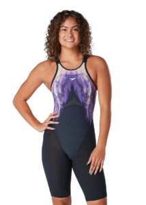 Speedo LZR Pure Valor Closed Back Kneeskin - Blue / Purple