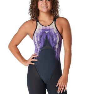 Speedo LZR Pure Valor Closed Back Kneeskin - Blue / Purple
