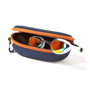 Zone3 Protective Swim Goggle Case – Navy / Orange