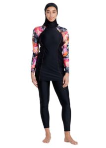 Zoggs Savannah Modesty Suit Side Print Swimsuit