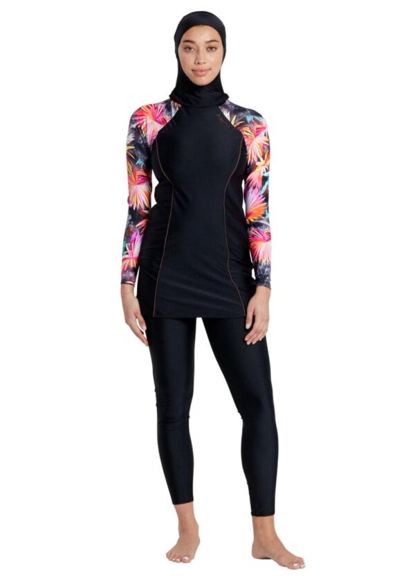 Zoggs Savannah Modesty Suit Side Print Swimsuit - Front view