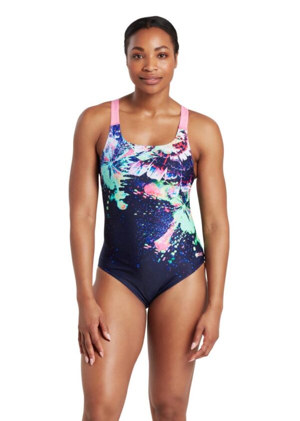Zoggs Metaburst Speedback Swimsuit - Front view