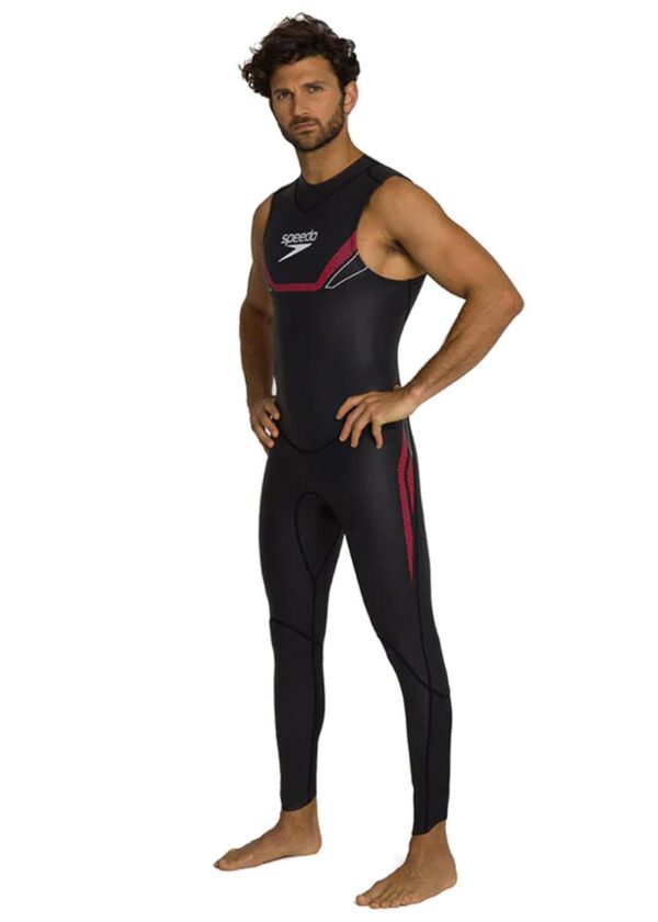 Speedo Men's Proton Thinswim Sleeveless Triathlon Wetsuit - Black / Red-0