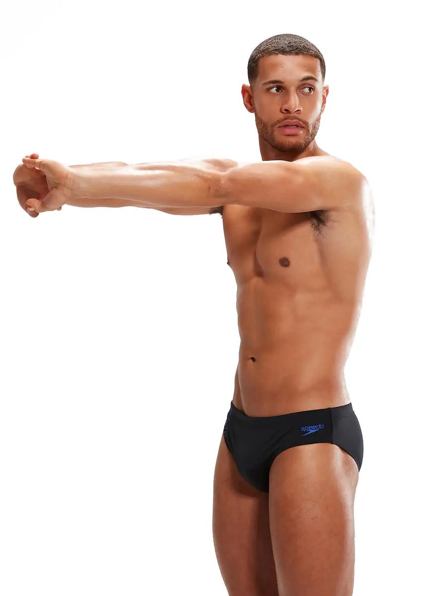 Speedo Tech Panel 7cm Brief - Black / Blue-598819