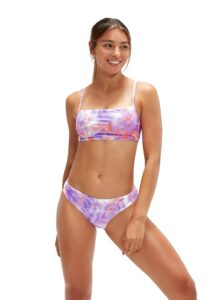 Speedo Womens Printed Adjustable Thinstrap Bikini - Lilac