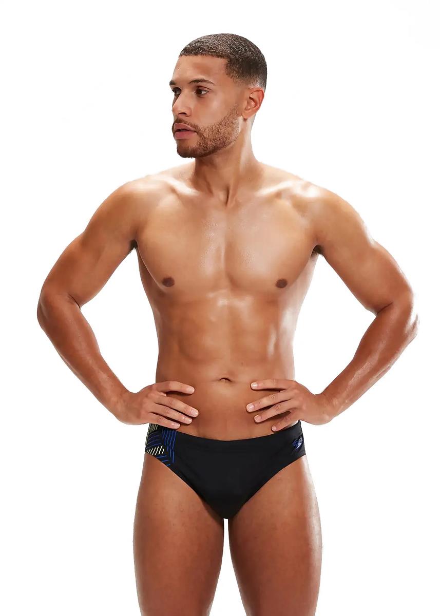 Speedo Tech Panel 7cm Brief - Black / Blue