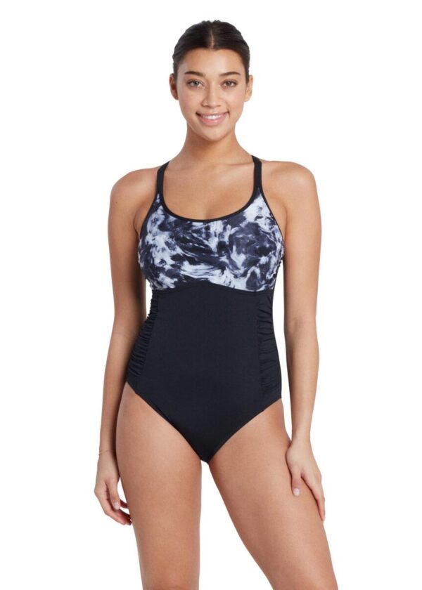 Zoggs Marble Multiway Swimsuit - Front view