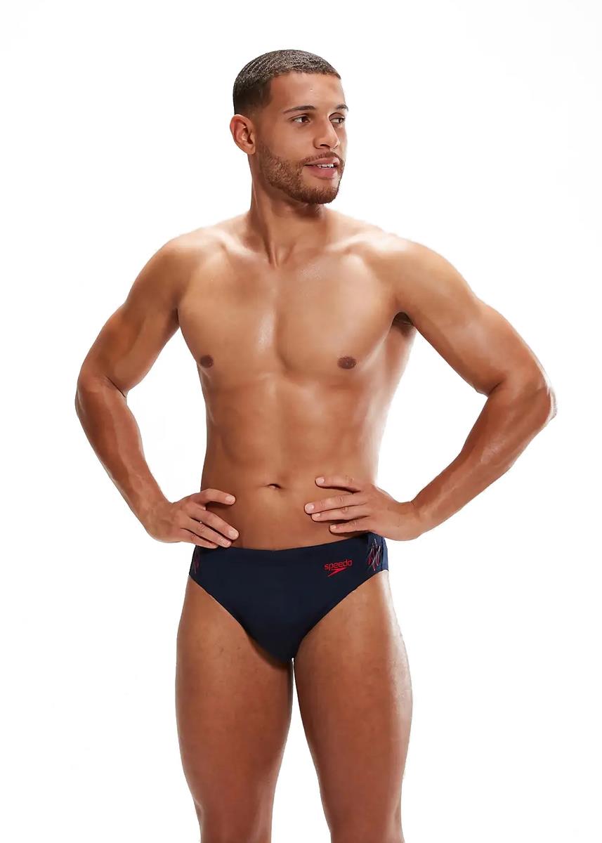 Speedo Mens Hyper Boom Splice 7cm Brief - Navy Blue-598809