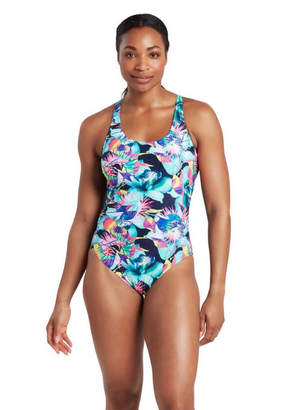 Zoggs Seaway Actionback Swimsuit - Front view