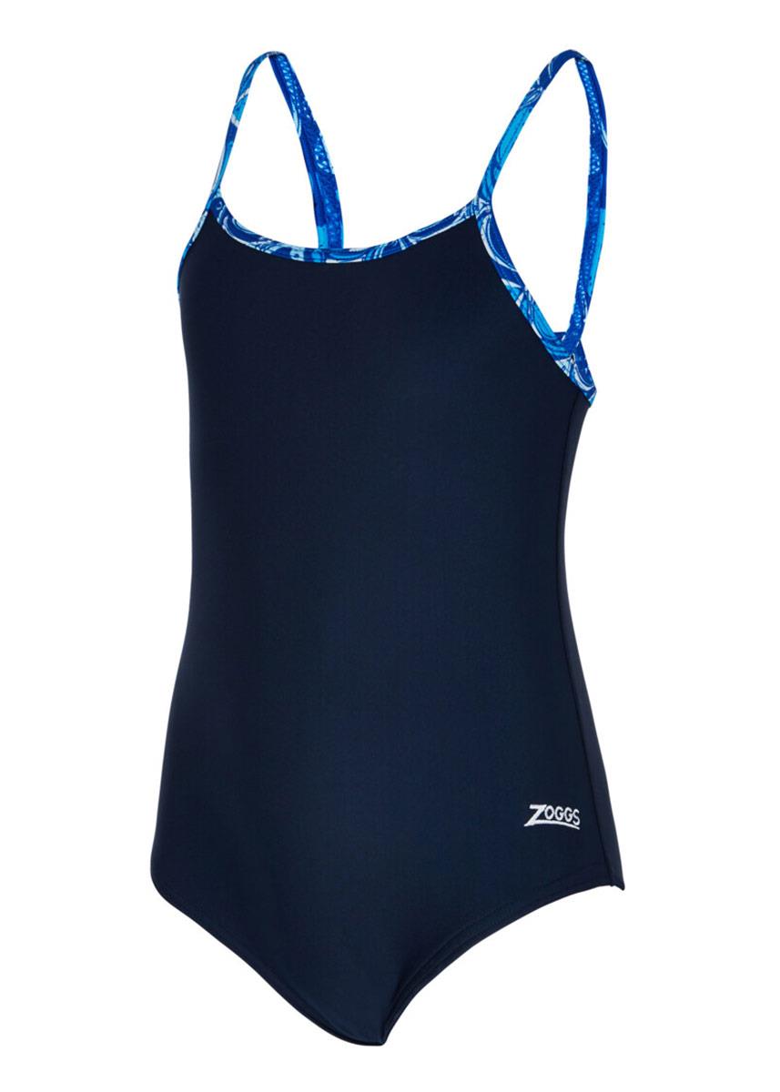 Zoggs Girls Blue Fish Classicback Swimsuit-599217
