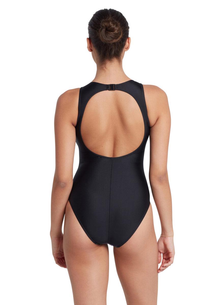 Zoggs Shimmer Hi Front Swimsuit-brand