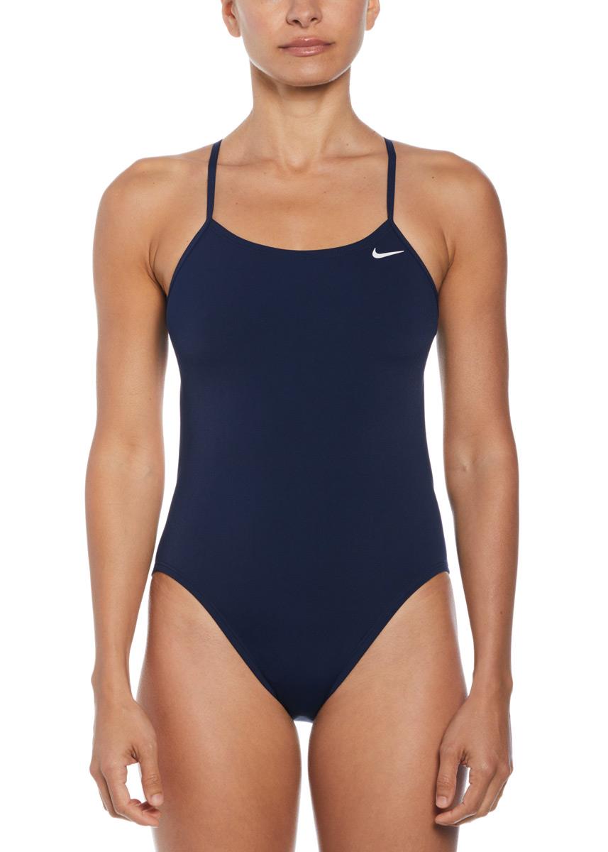 Nike Hydrastrong Solid Cutout One Piece Swimsuit - Midlnight Navy