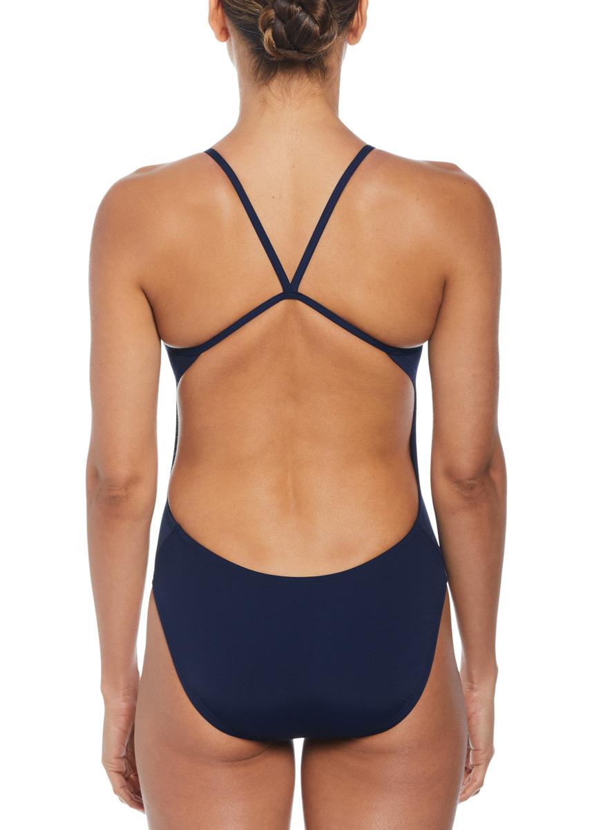 Nike Hydrastrong Solid Cutout One Piece Swimsuit - Midlnight Navy-brand