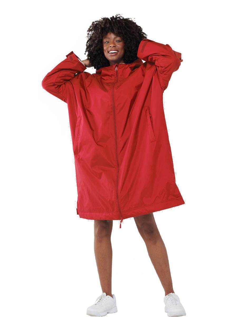 Finden + Hales One Size All Weather Drying Robe - Red-0