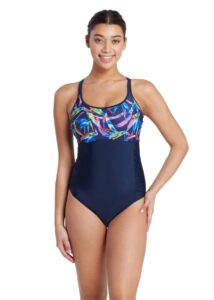 Zoggs Neon Crystal Multiway Swimsuit
