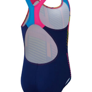 Speedo Girls Digital Placement Splashback Swimsuit – Blue / Pink / Green
