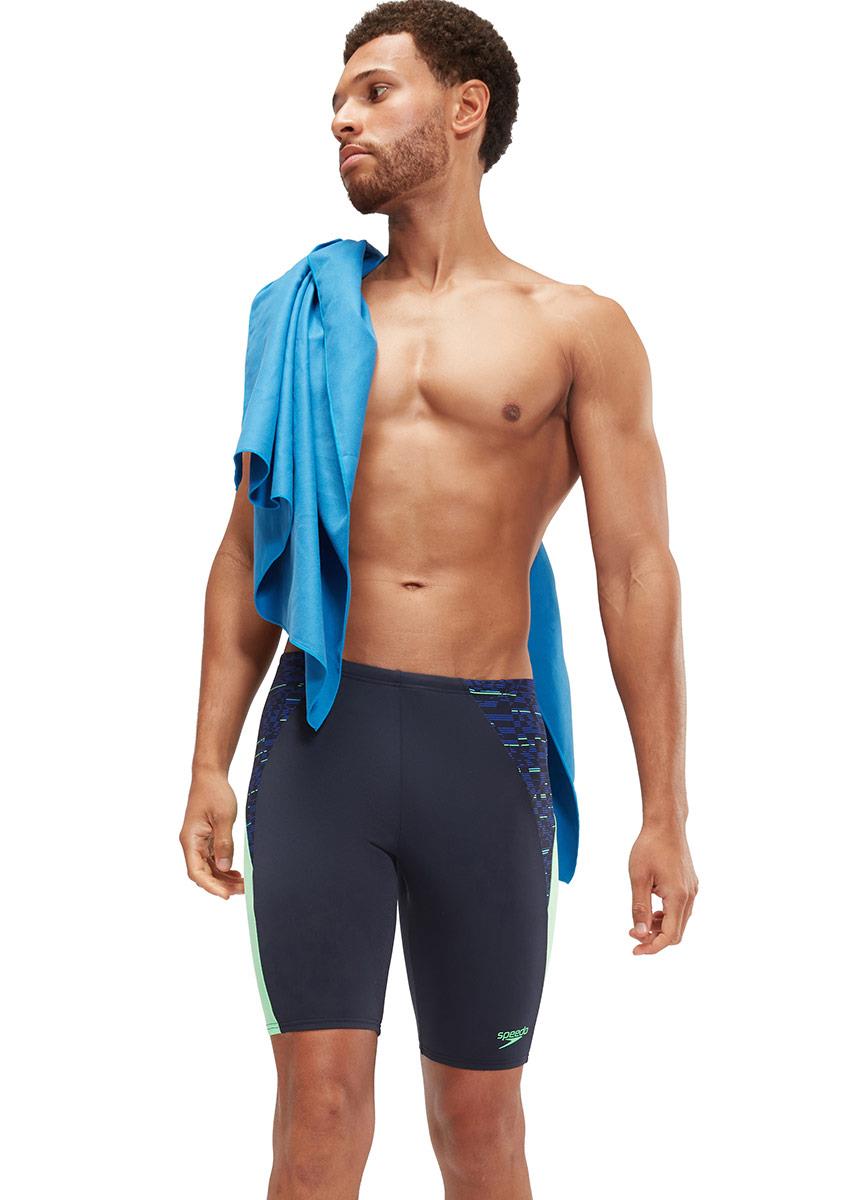 Speedo END+ MAX Splice Jammer - Navy / Green-601378
