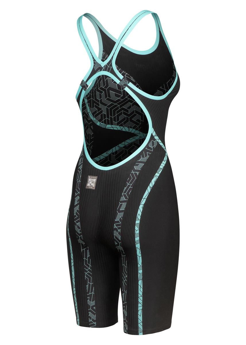 Arena Powerskin Primo Open Back Kneesuit - Black / Teal-599653