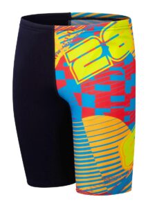 Speedo Boys Allover Digital Rally Car Rumble Jammer - Red / Yellow