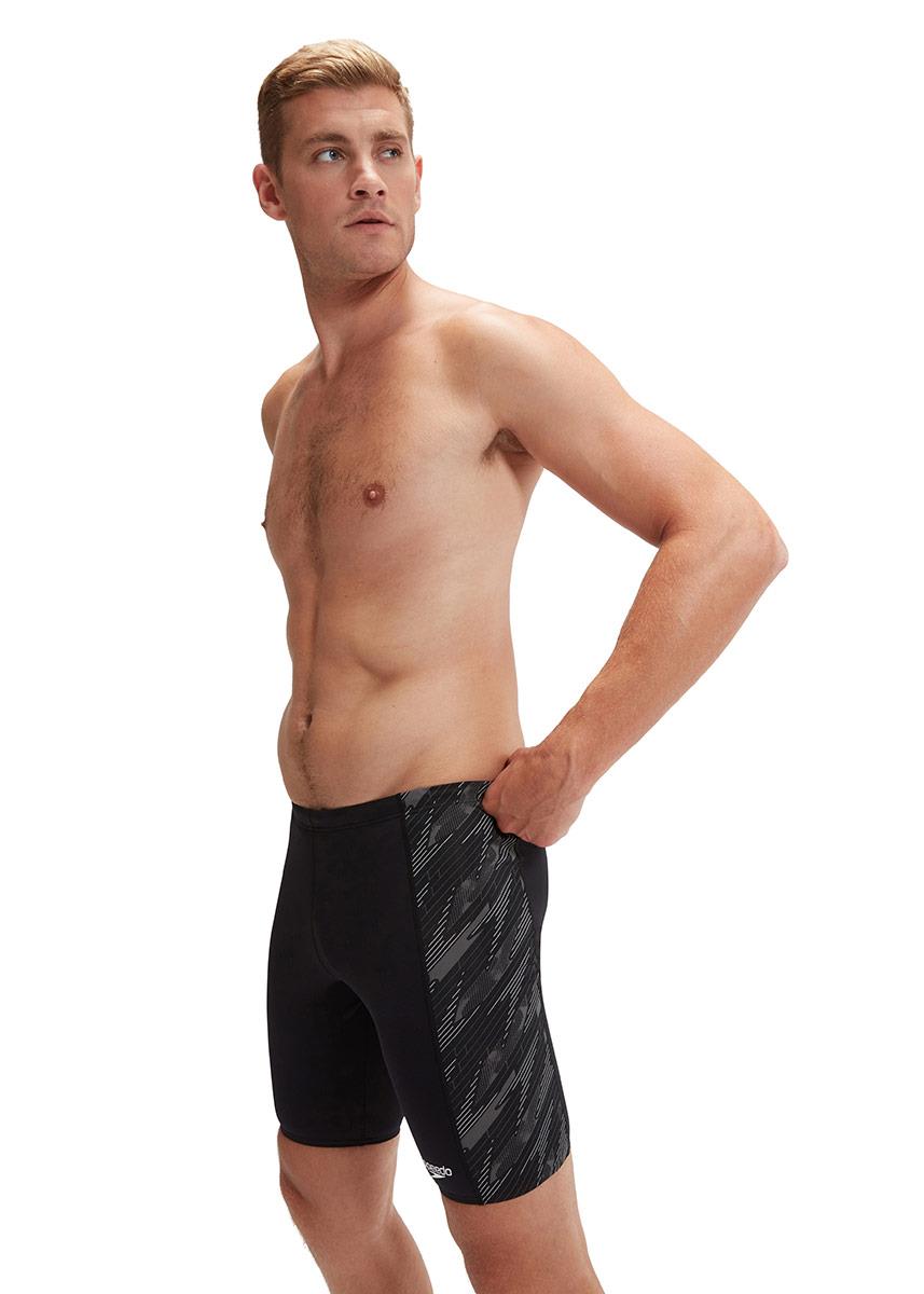 Speedo Mens HyperBoom Panel Jammer - Black / White-601305