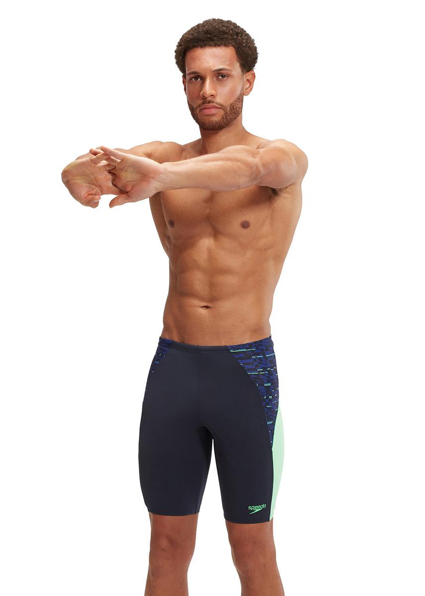 Speedo END+ MAX Splice Jammer - Navy / Green-601376