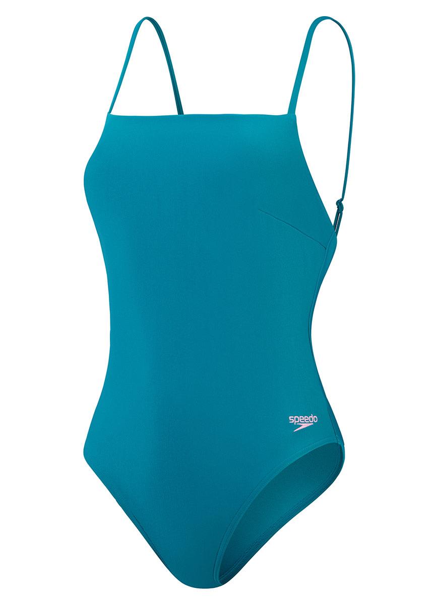 Speedo Womens Printed Adjustable Thinstrap Swimsuit - Blue-601692