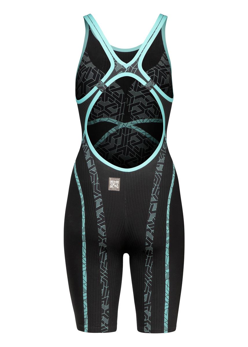 Arena Powerskin Primo Open Back Kneesuit - Black / Teal-599655