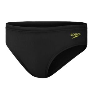 Speedo Boys 6.5cm Logo Brief - Black / Yellow