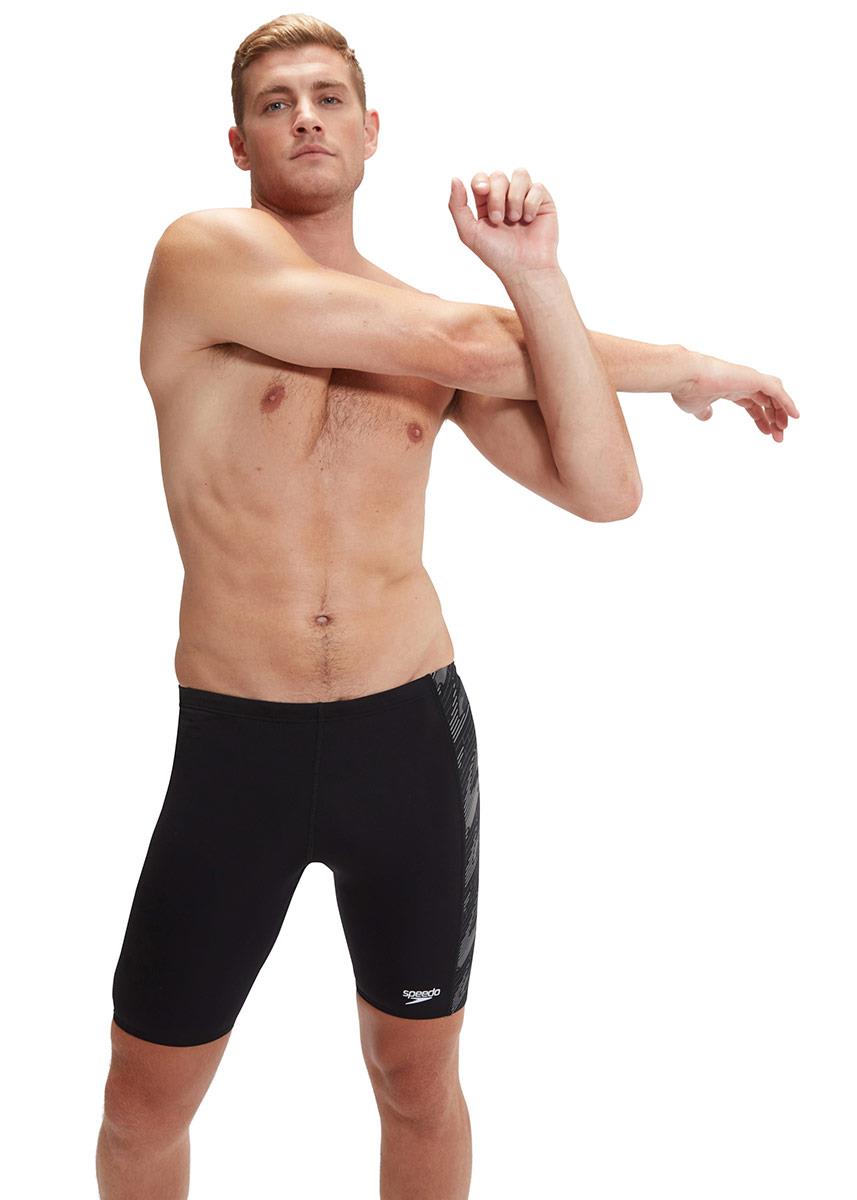 Speedo Mens HyperBoom Panel Jammer - Black / White-601306