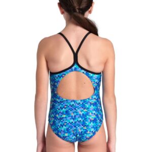 Arena Kids Pool Tiles Light Drop Back – Black / Blue Multi