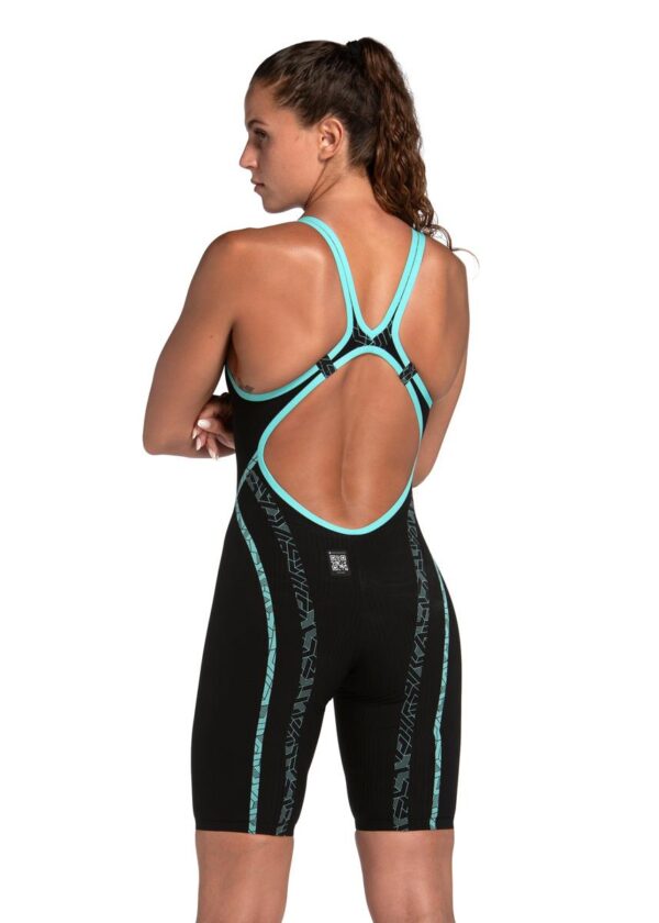 Arena Powerskin Primo Open Back Kneesuit – Black / Teal