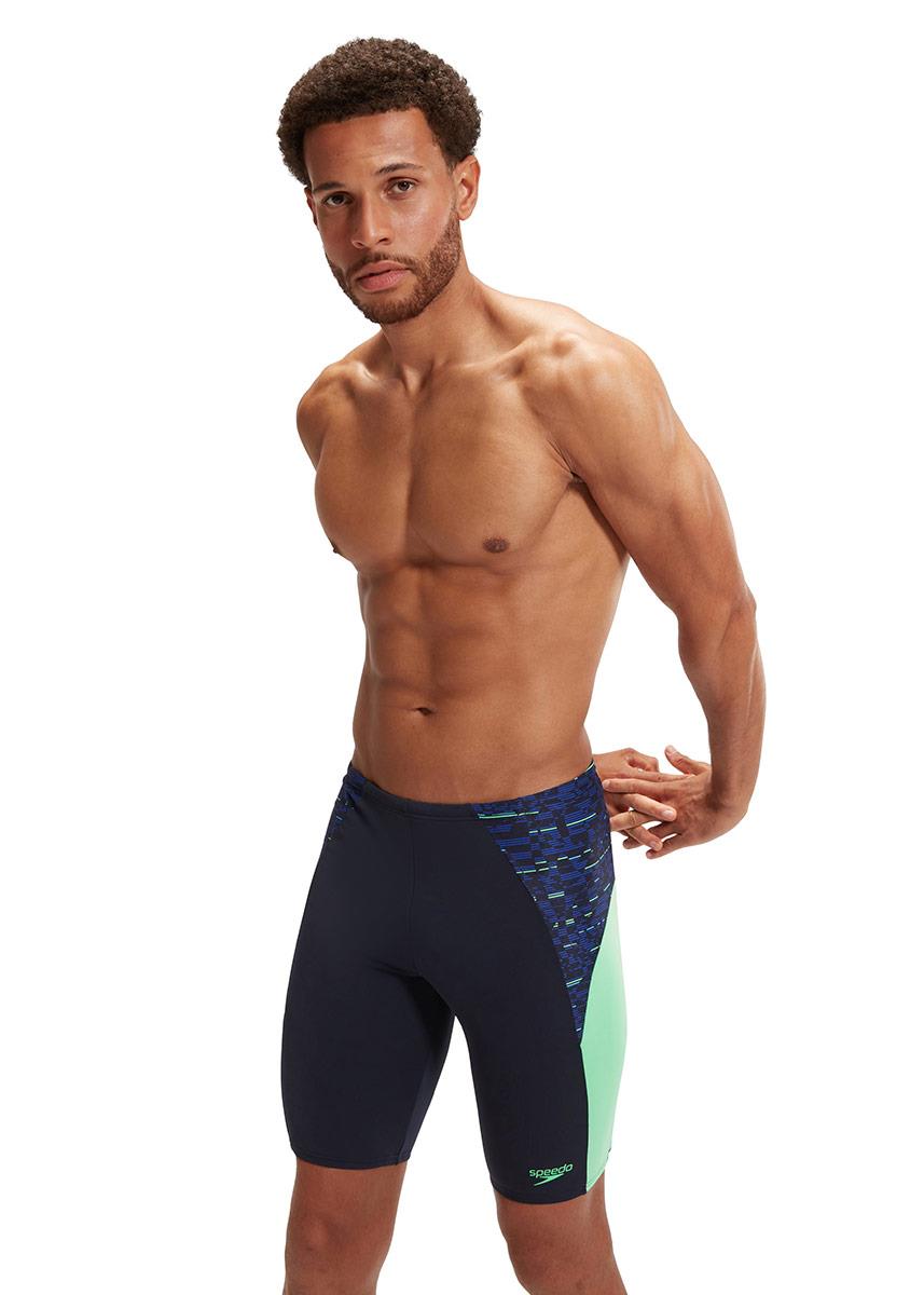 Speedo END+ MAX Splice Jammer - Navy / Green-601375