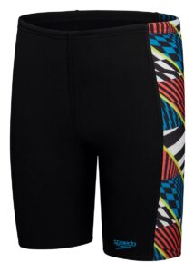 Speedo Boys Digital Panel Jammer - Black / Red