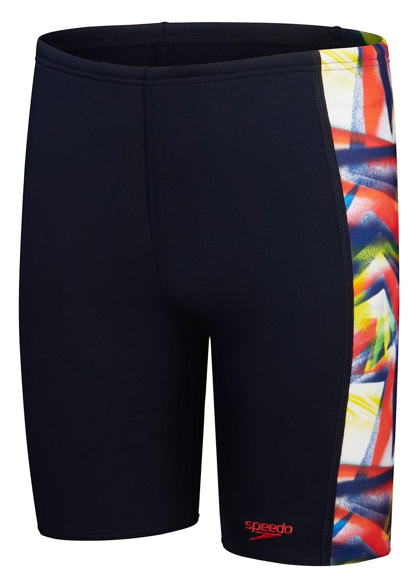 Speedo Boys Digital Panel Jammer - True Navy / Multi