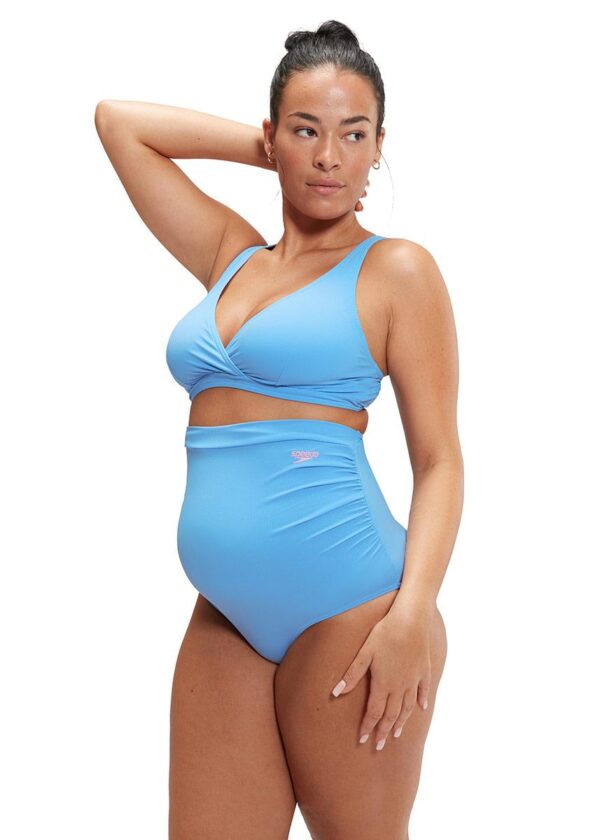 Speedo Maternity High Waisted Swim Bikini - Blue